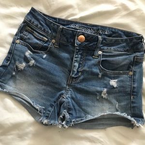 American Eagle distressed jean shorts